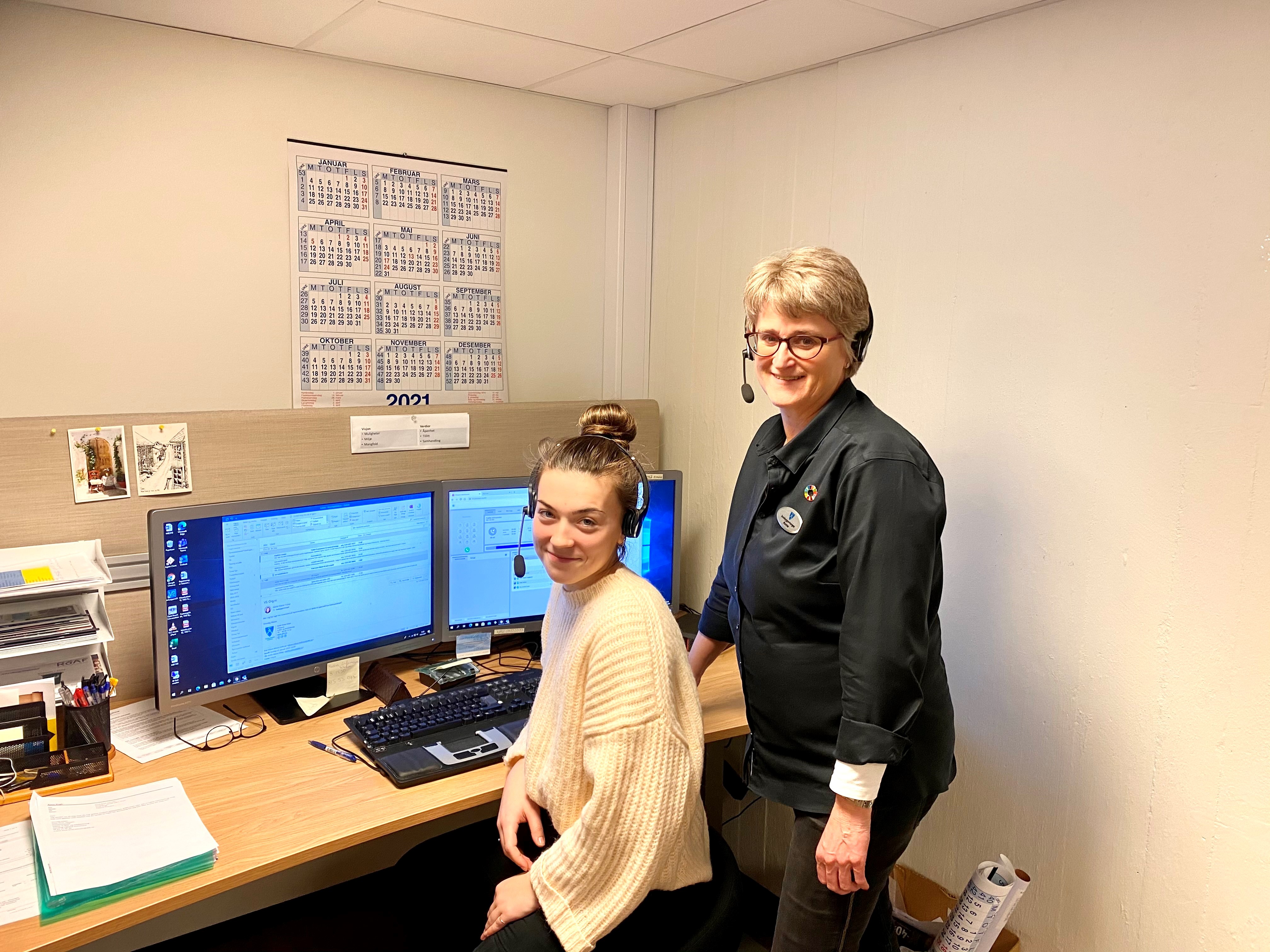 Lærling og veileder på Innbyggertorget