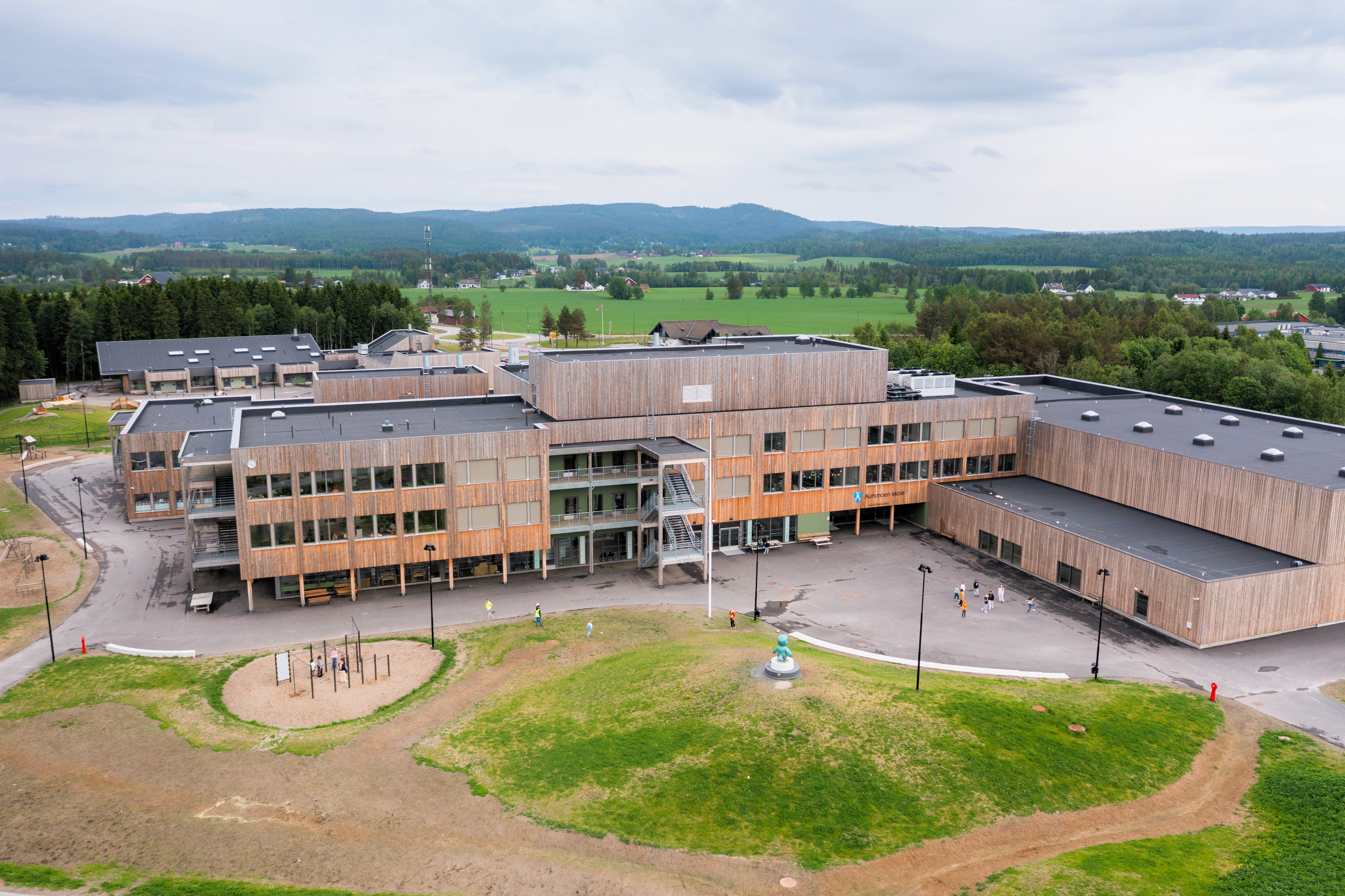 Aursmoen skole sett fra oven
